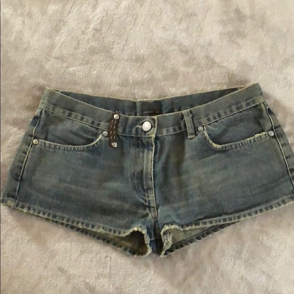 fendi denim shorts